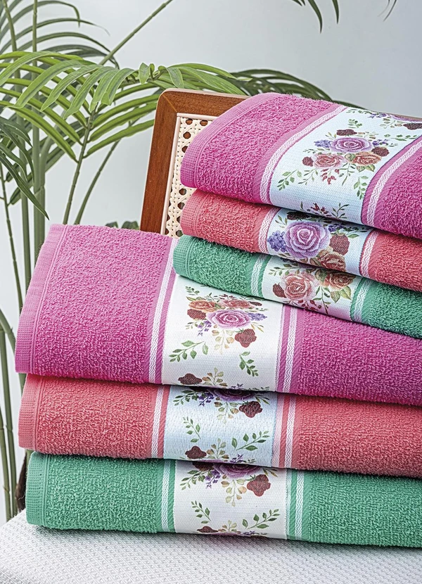 Lar e Lazer - Jogo Toalha de Banho Verde 2 Peças 5