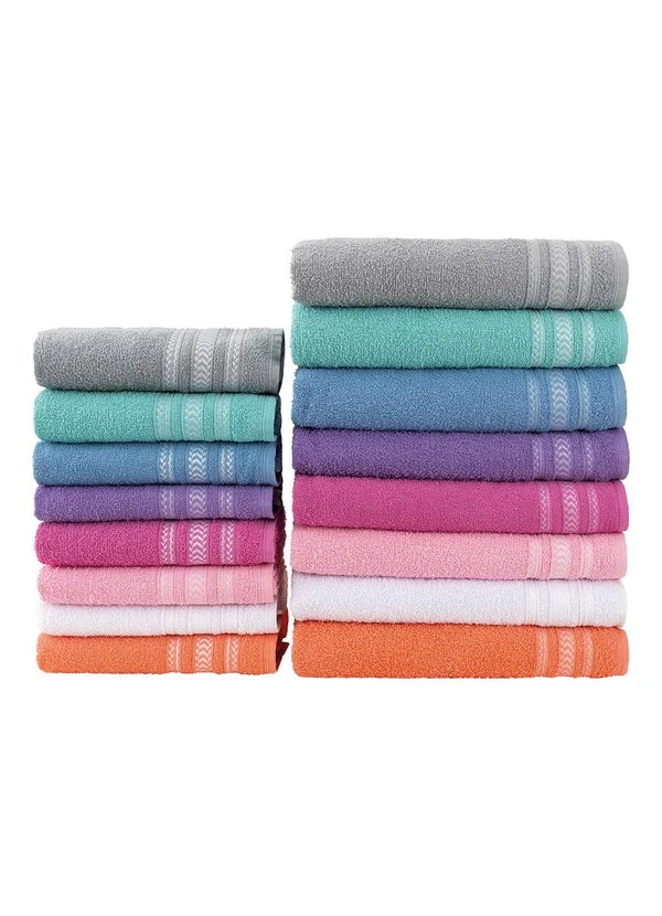 Lar e Lazer - Jogo Toalhas Nápoles Rosa Pink 2 Peças 3