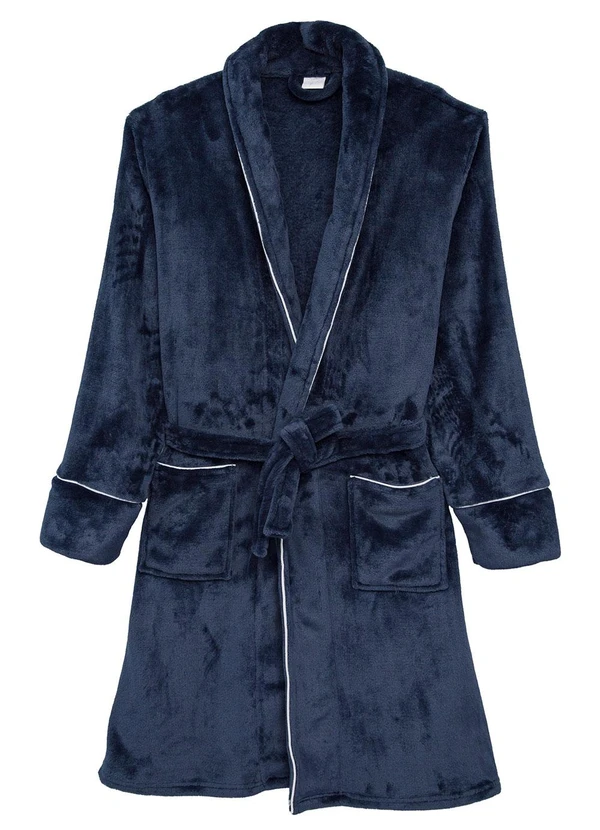 Malwee - Roupão Unissex em Fleece Azul Marinho 3