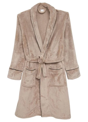 Malwee - Roupão Unissex em Fleece Bege - MALWEE