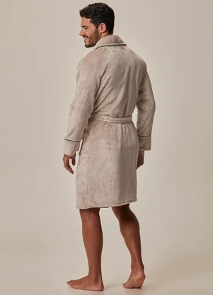 Malwee - Roupão Unissex em Fleece Bege - MALWEE