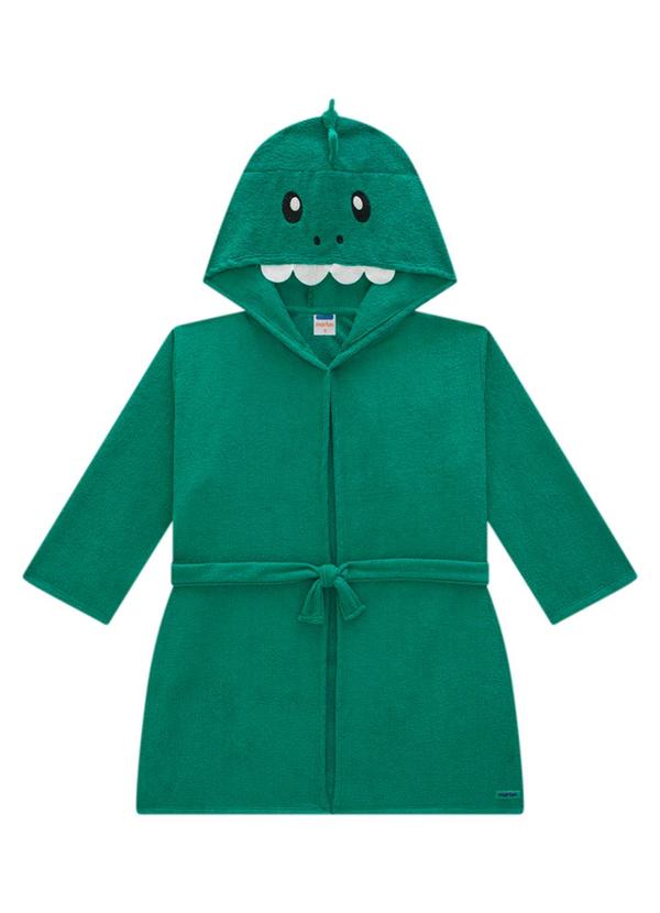 Marlan - Roupão de Banho Infantil Menino Dino Verde 2