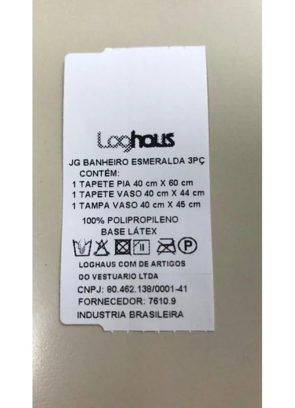 Lar e Lazer - Jogo de Banheiro Bordô 3 Peças 3