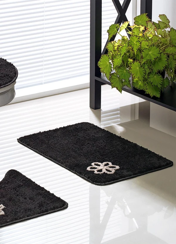 Lar e Lazer - Jogo de Banheiro Dubai Preto 3 Peças 2