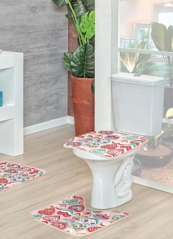 Lar e Lazer - Jogo de Banheiro Veludo Amore 3 Peças 3