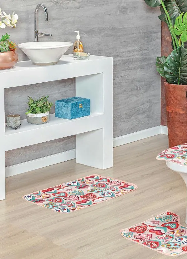 Lar e Lazer - Jogo de Banheiro Veludo Amore 3 Peças 4