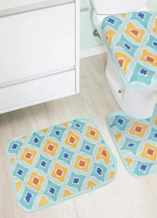 Lar e Lazer - Jogo de Banheiro Veludo Tie Dye 3 Peças 2