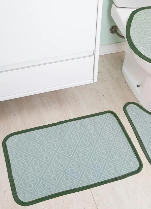 Lar e Lazer - Jogo de Banheiro Verde 3 Peças 2