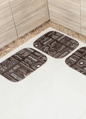 Lar e Lazer - Jogo de Tapetes Cozinha Coffee 3 Peças - LAR E LAZER
