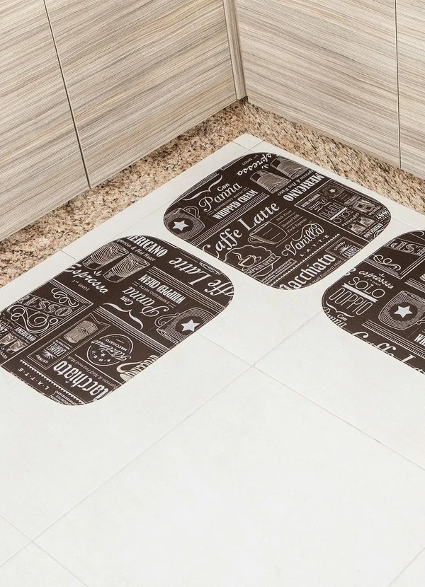 Lar e Lazer - Jogo de Tapetes Cozinha Coffee 3 Peças