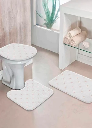 Rovi Home - Jogo de Tapetes para Banheiro Branco - ROVI HOME