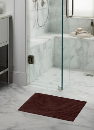 Infinita Cor - Tapete Pipoca Microfibra 38cm X 58cm Marrom - INFINITA COR