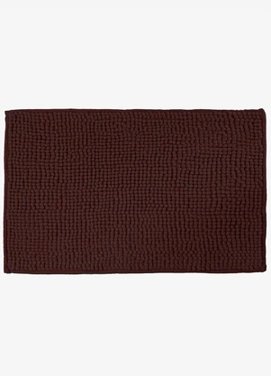 Infinita Cor - Tapete Pipoca Microfibra 38cm X 58cm Marrom - INFINITA COR