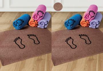 Toalha de Piso Pequena Marrom 1 Pea