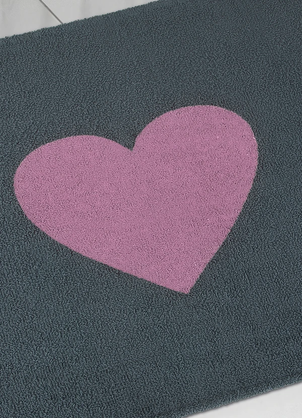 Lar e Lazer - Toalha de Piso Pézinho Slim Coração 1 Peça 3
