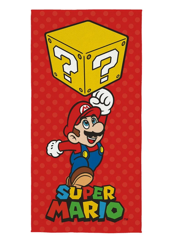 Lepper - Toalha de Banho Aveludada Super Mario 70x140 cm