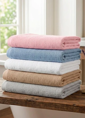 Rovi Home - Toalha de Banho de Algodão Rosa - ROVI HOME