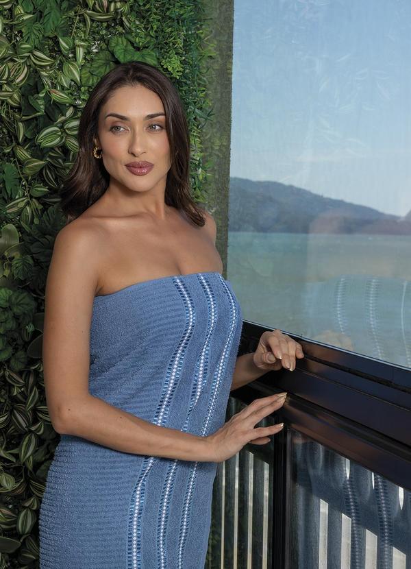 Toalha de Banho Gigante (Azul Jeans)