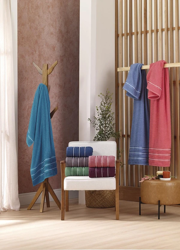 Lar e Lazer - Toalha de Banho Gigante Marsala 3