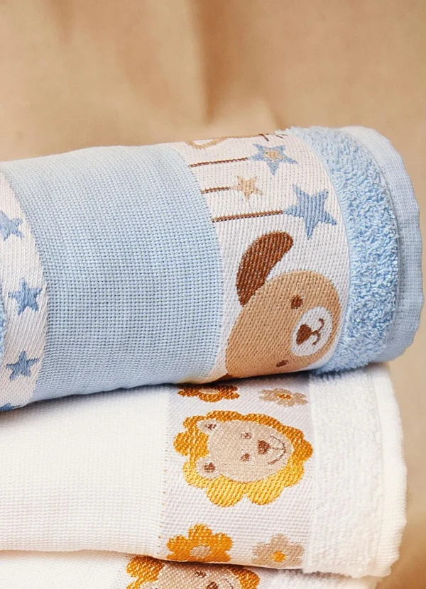 Lar e Lazer - Toalha de Banho Infantil Azul 1 Peça 2