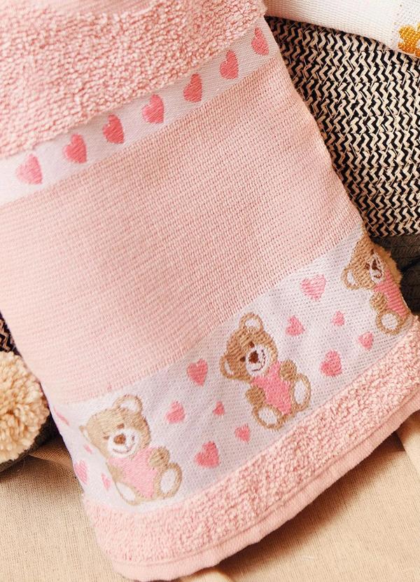 Lar e Lazer - Toalha de Banho Infantil Rosa 1 Peça 2