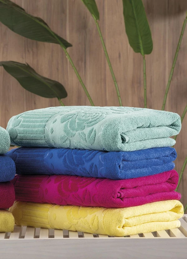 Lar e Lazer - Toalha de Banho Rosa 1 Peça 4