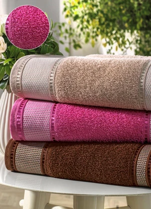 Lar e Lazer - Toalha de Banho Rosa Forte 1 Peça - LAR E LAZER