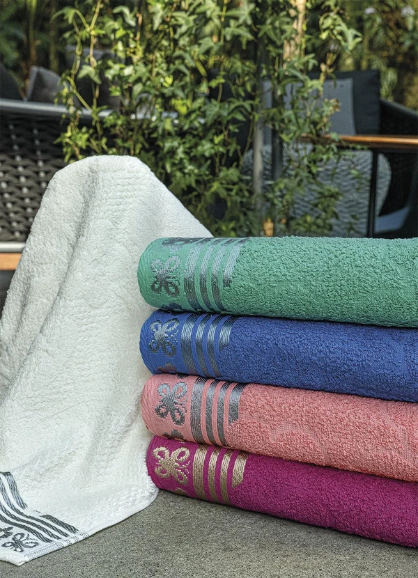 Lar e Lazer - Toalha de Banho Veneza Verde Menta