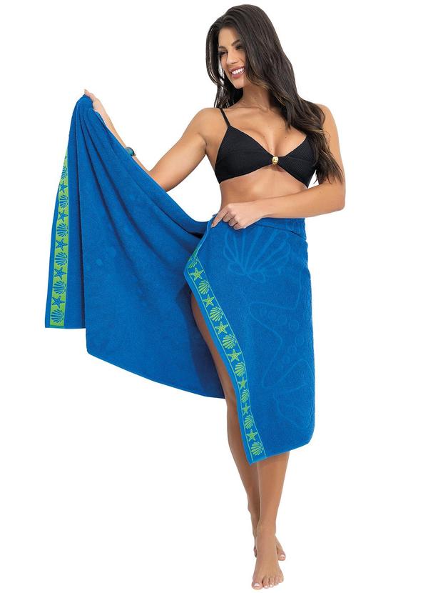 Lar e Lazer - Toalha de Praia Azul 1 Peça 3