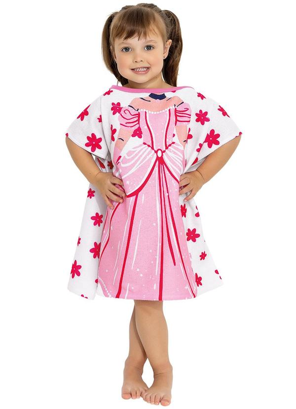 Lar e Lazer - Toalha de Praia Poncho Infantil Princesa 1 Peça