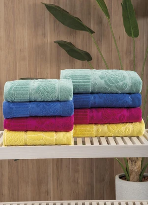 Lar e Lazer - Toalha de Rosto Amarela 1 Peça - LAR E LAZER