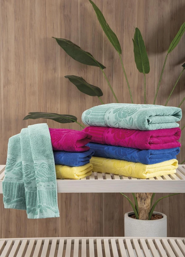 Lar e Lazer - Toalha de Rosto Amarela 1 Peça 2