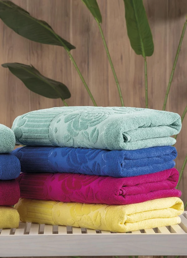 Lar e Lazer - Toalha de Rosto Amarela 1 Peça 4