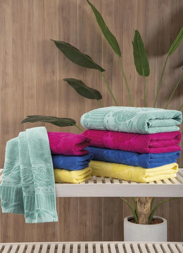 Lar e Lazer - Toalha de Rosto Azul Escuro 1 Peça 2