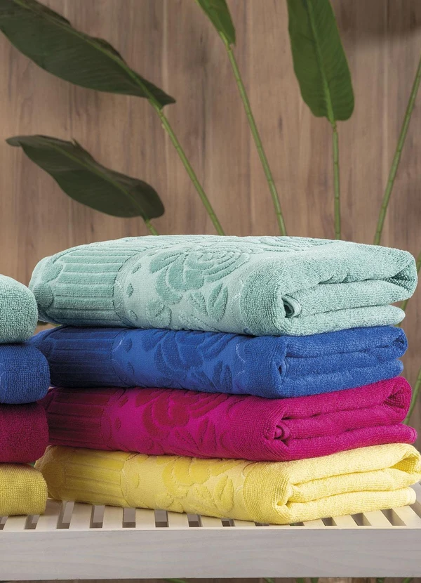 Lar e Lazer - Toalha de Rosto Azul Escuro 1 Peça 4