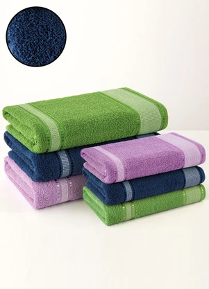 Lar e Lazer - Toalha de Rosto Marinho 1 Peça - LAR E LAZER