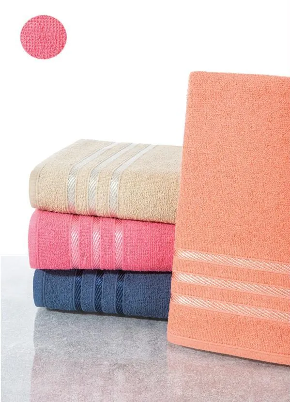 Lar e Lazer - Toalha de Rosto Rosa Chiclete 1 Peça