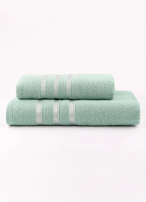 Lar e Lazer - Toalha de Rosto Veneza Verde Claro - LAR E LAZER
