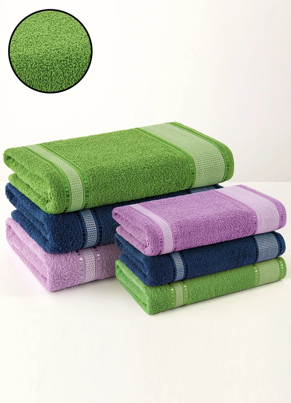 Lar e Lazer - Toalha de Rosto Verde 1 Peça