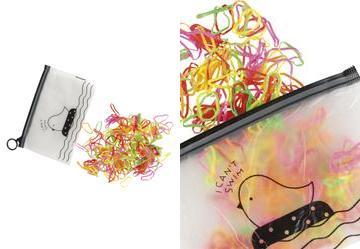 El�stico de Cabelo Silicone Colorido 200 Unidade