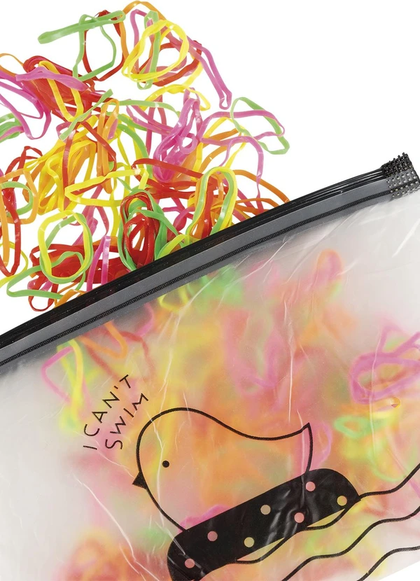 Lar e Lazer - Elástico de Cabelo Silicone Colorido 200 Unidade 2