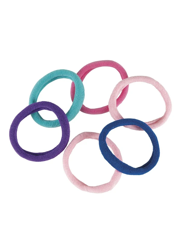 Lar e Lazer - Kit Elástico de Cabelo Tipo Meia Colorido 6 Un