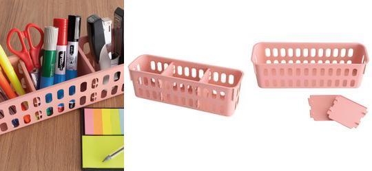 Organizador Slim com Divisrias 1,3 Litros Rosa