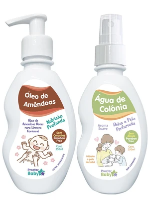 Lar e Lazer - Kit Óleo de Amêndoas e Água de Colônia para Bebê - LAR E LAZER