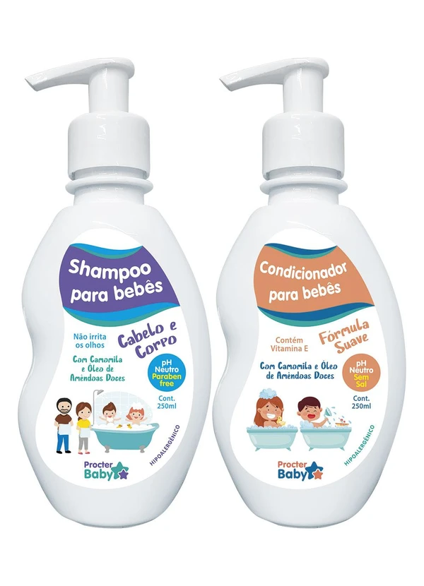 Lar e Lazer - Kit Shampoo e Condicionador para Bebê