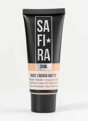 Safira - Base Líquida Matte Cor N° 3 30 Ml - SAFIRA