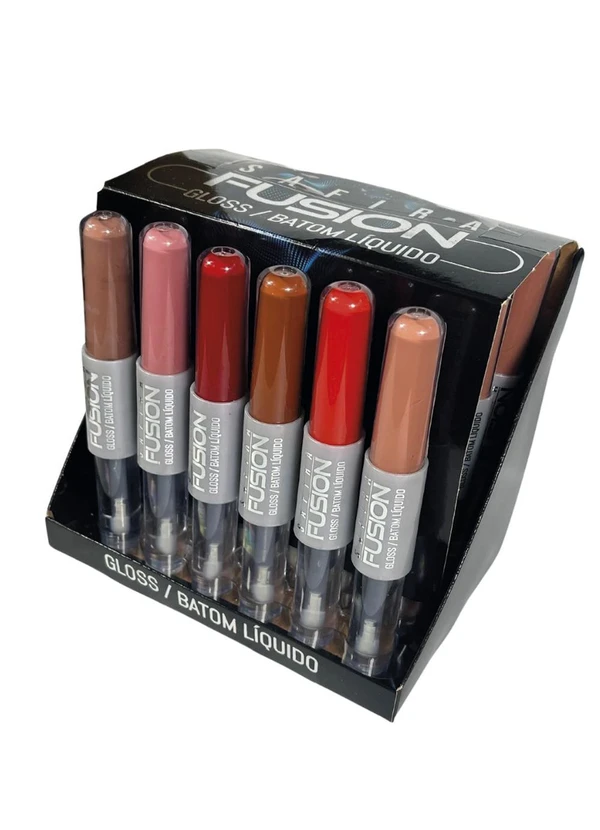 Safira - Batom Liquido Marrom e Gloss 2