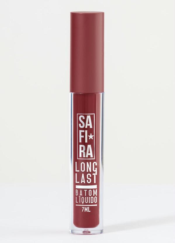 Safira - Batom Líquido Matte Long Last Bordô N°3 7 Ml