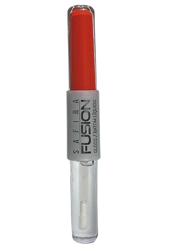 Safira - Batom Liquido Vermelho e Gloss Incolor