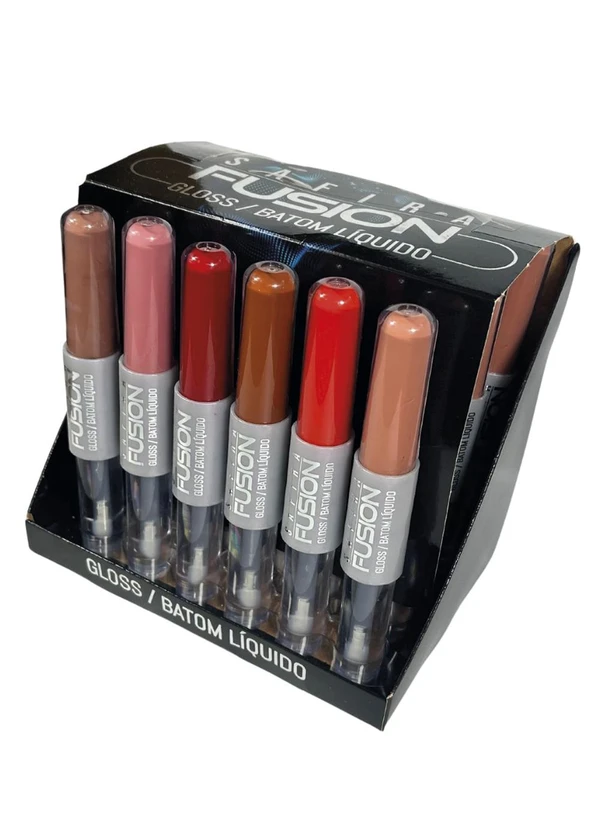 Safira - Batom Liquido Vermelho e Gloss Incolor 2